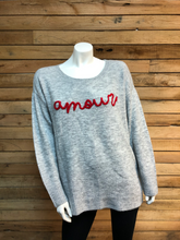 Load image into Gallery viewer, Light Heather Gray Amour Sweater

