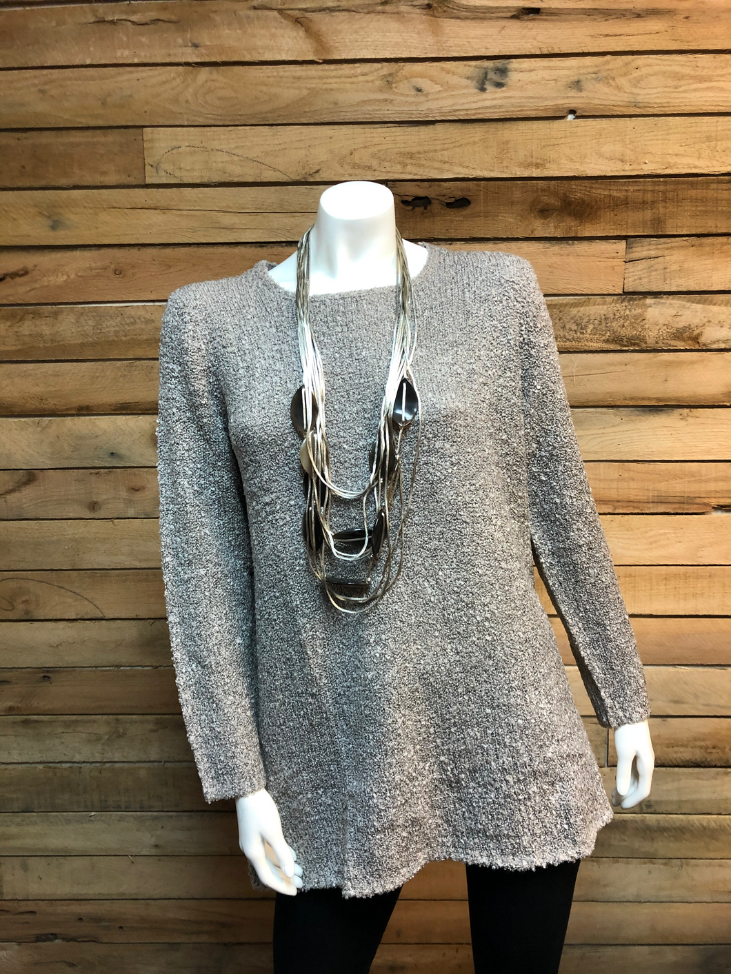 Neutral- Colored Tunic Sweater