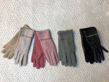 Load image into Gallery viewer, Stitched, Chained Gloves- four color options
